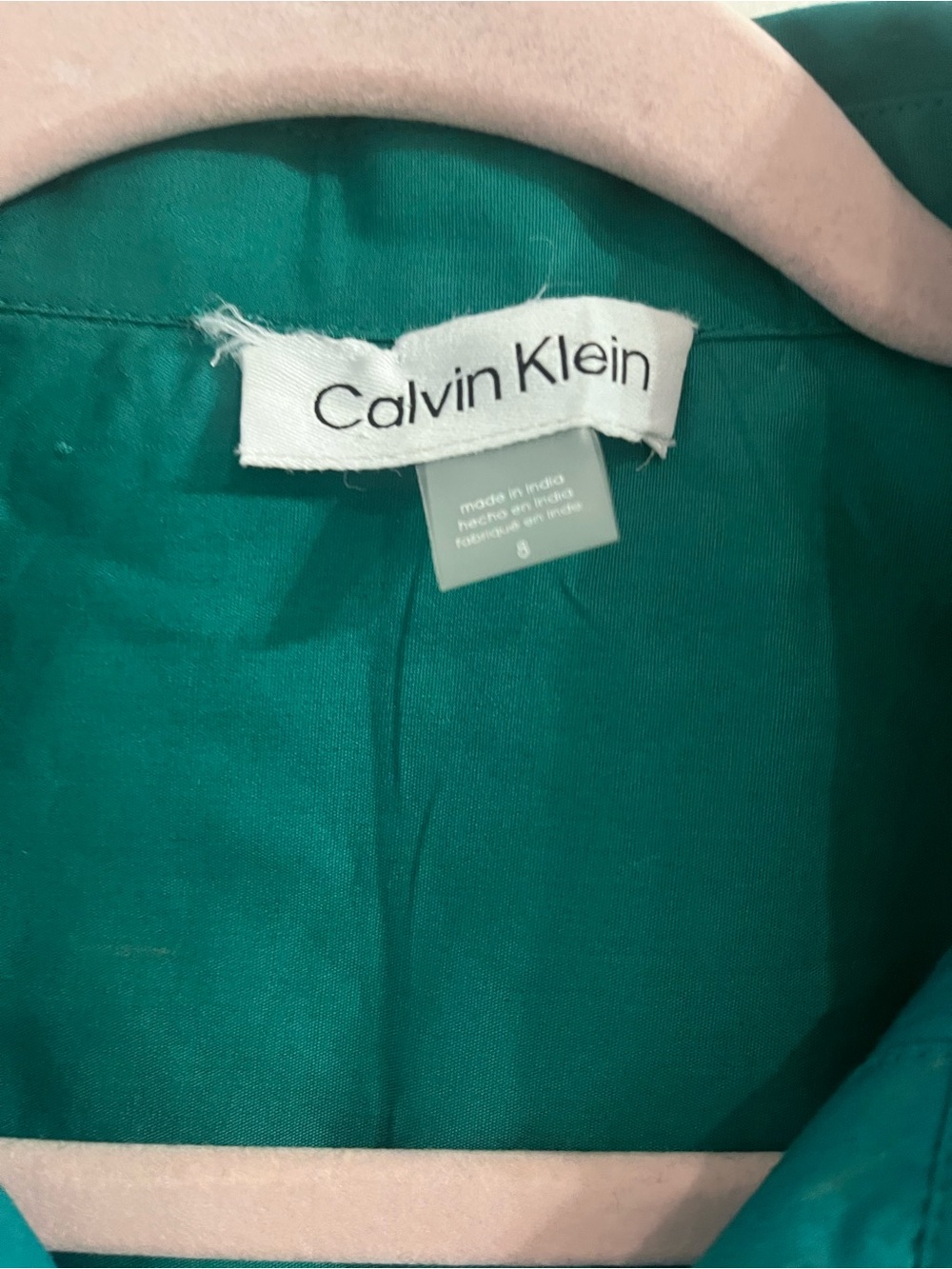 Calvin Klein Teal Sleeveless Maxi Dress-Skirt - Picture 3 of 4